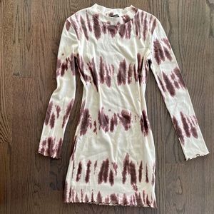 New Zara Tie-dye long sleeve Dress